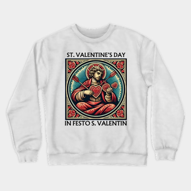 St. Valentine's Day - February 14 Crewneck Sweatshirt by Desert Owl Designs